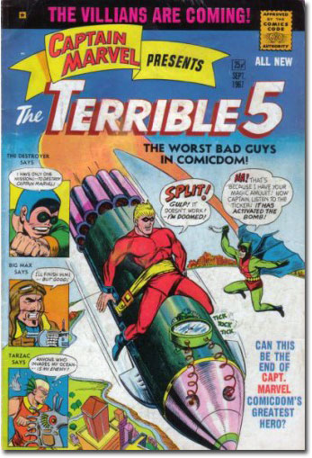 Why are there only four bad guys on the cover? (Captain Marvel Presents the Terrible 5 #1)