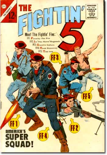 'The Nerve'? I bet his REAL high school nickname was 'Yellowpants.' (The Fightin' Five #1)