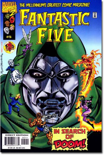 Yes, folks, it's the Fantastic Four! And Johnny Storm. (Fantastic Five #5)