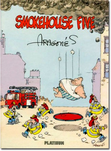 Um...what is he falling from? (Sergio Aragones's Smokehouse Five)