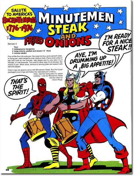 The real reason behind Steve Rogers' death? Clogged arteries. (The Mighty Marvel Superheroes' Cookbook)
