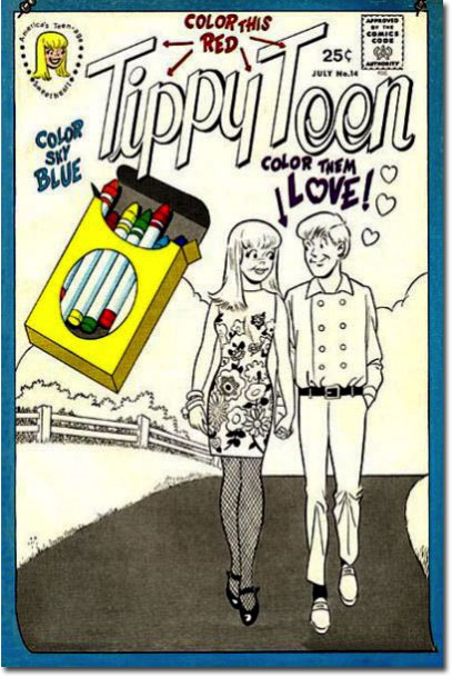 Ah, now comics have discovered a way not to pay a colorist. (Tippy Toon #14)